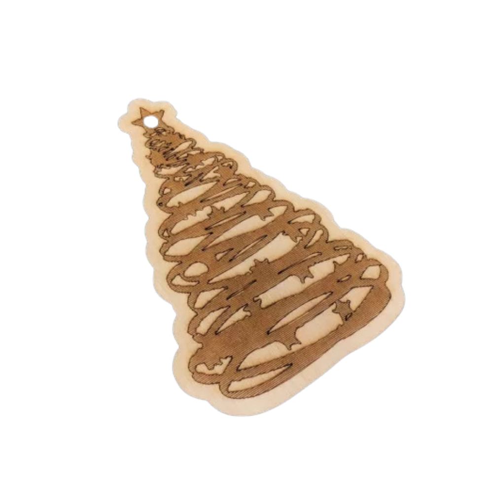 Деревянная новогодняя заготовка из фанеры с вашим логотипом 9х7см