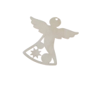 Деревянная новогодняя заготовка из фанеры Ангел с вашим логотипом 9см