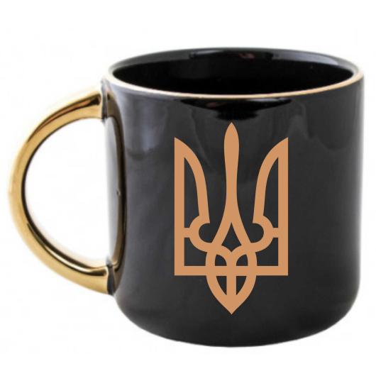 Керамічне горнятко з оздобленим обідком OLYMPIA 350 мл під Ваше лого