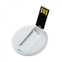 Флешка круглая кредитная карта USB 2.0 белая 43 мм с логотипом 16 Gb Фото 3