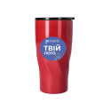 Термокружка металлическая Optima AROMA 590 мл, красная с логотипом