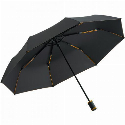 Зонт мини автоматический Mini Style, диаметр купола 98, антрацит-оранжевый с логотипом