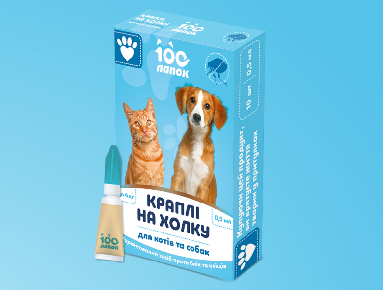 Упаковка для капель "100 лап"