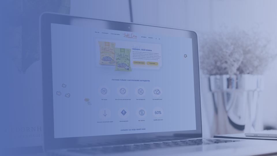 Дизайн сайта для Light Corn