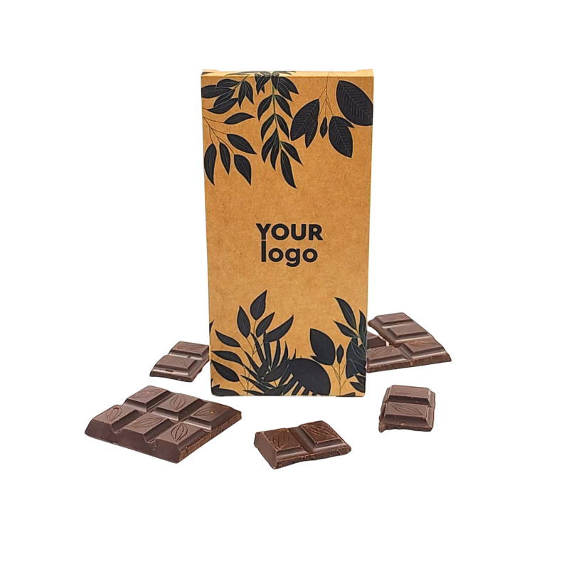 Шоколадная плитка с логотипом 47 г "Пенал" крафт