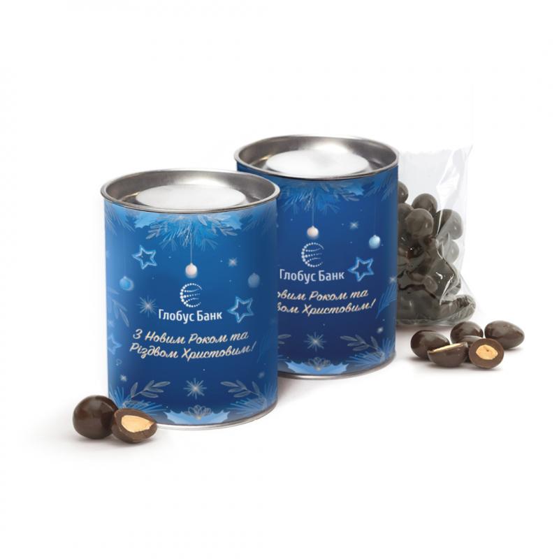 Коробка конфет Драже с логотипом 150 г Тубус