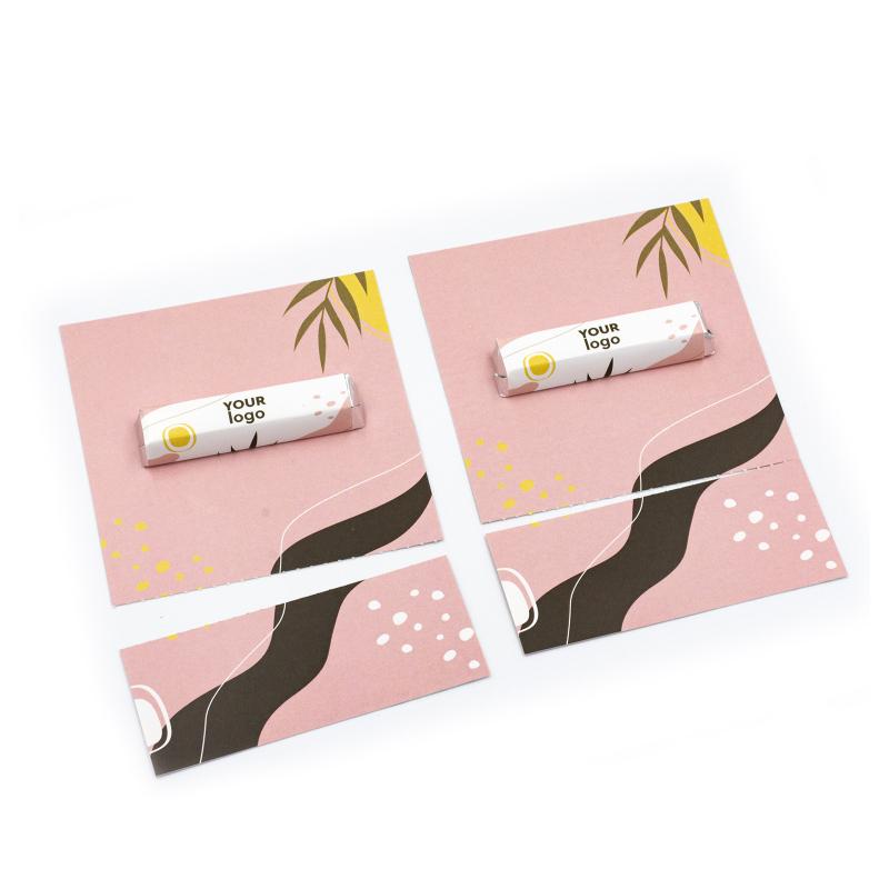 Открытка с логотипом 9.5 г скретч нанесение и отрывная часть