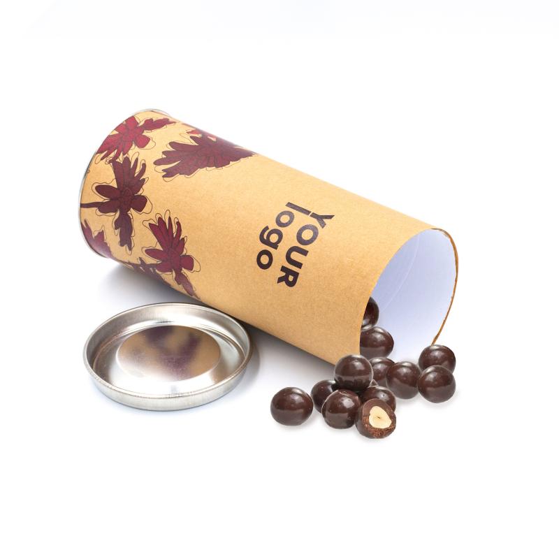 Коробка конфет "Драже" с логотипом 300 г "Тубус" крафт