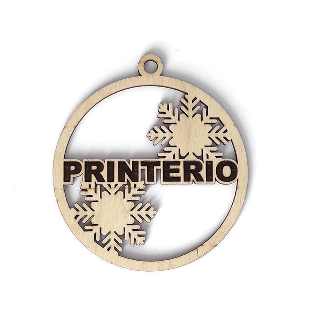 Корпоративная елочная игрушка с нашим названием для вашего логотипа