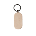 Брелок деревянный овальный 65х30мм с логотипом. Фото 3