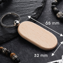 Брелок деревянный овал 65х32мм с логотипом Фото 6