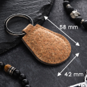 Брелок для ключей пробковый с кольцом овальный 32мм брендированый вашим лого 58х42мм Фото 6
