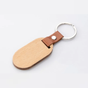 Брелок деревянный овальный 60х30мм с логотипом Фото 4