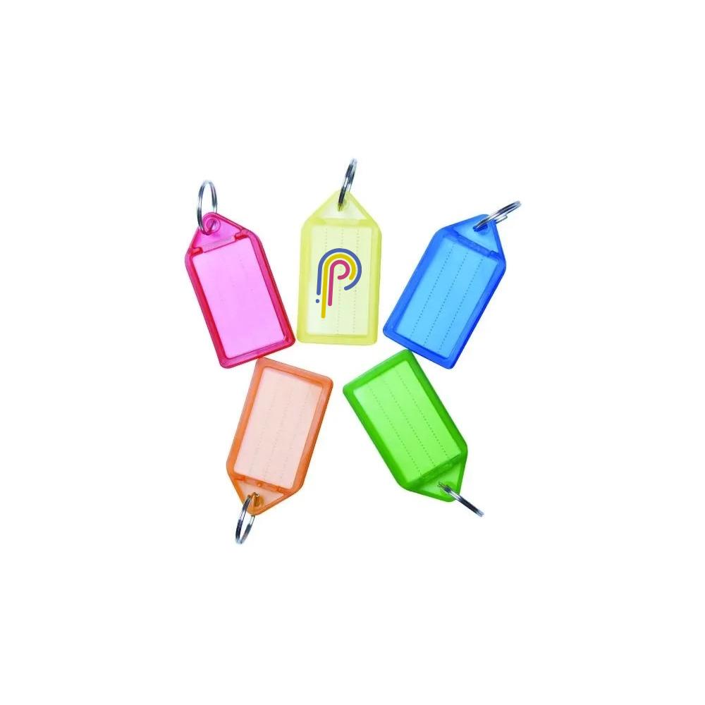 Брелок для ключей Economix пластиковый с логотипом 55х28 мм