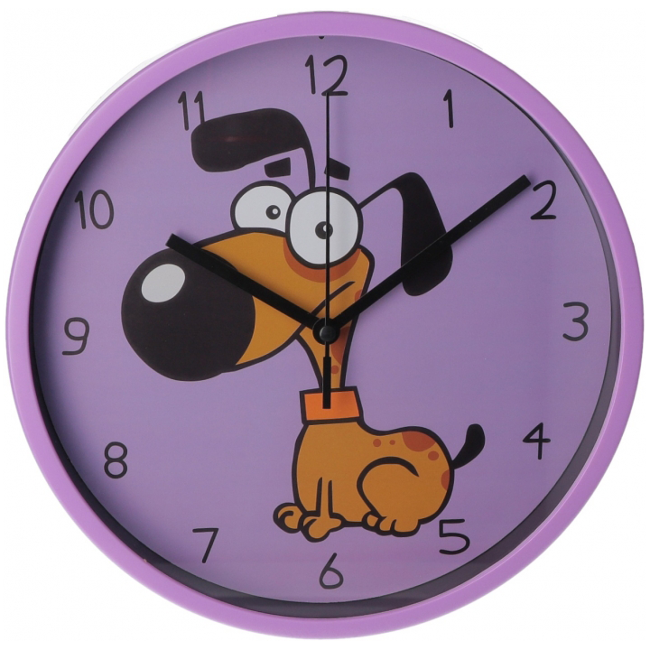 Настенные часы пластиковые Optima LITTLE DOG с вашим лого 22.5 см