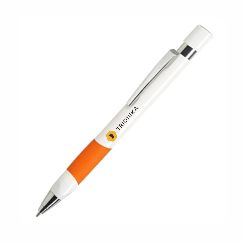 Ручка автоматическая Eve white с логотипом