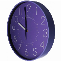 Часы настенные пластиковые Optima FLASH синий с логотипом 31.5 см Фото 4