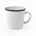 Чашка керамическая с черным ободком REGINA с вашим логотипом 340 мл