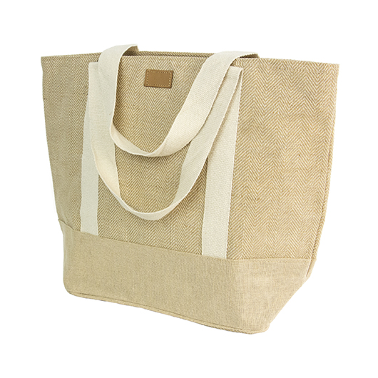 Сумка Saba з ламінованого ялинкового джуту на замку 50x38x16 см з логотипом