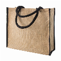 Сумка хозяйственная IVONA из джута с ручками и ламинацией 40х15х35 см с лого