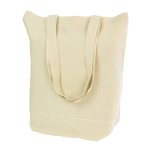 Сумка хлопковая BelMondo с карманом, цветным дном и ручками 70 см 40x15x45 см с лого