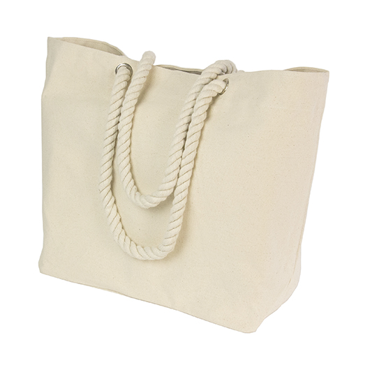 Сумка хлопковая IBIZA с канатными ручками 65 см 55x39x15 см с лого