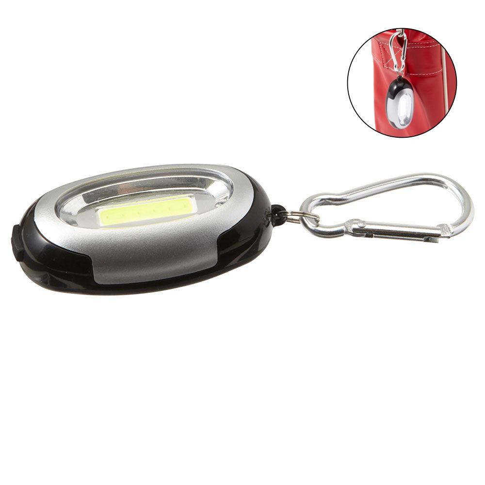 Брелок-фонарик пластиковый 6 COB-LED с логотипом 33х70 мм