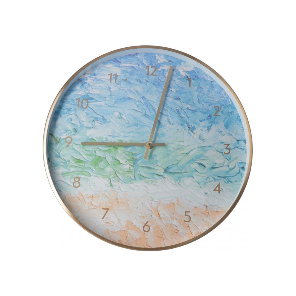 Часы настенные металлические Optima SEA с логотипом 33 см