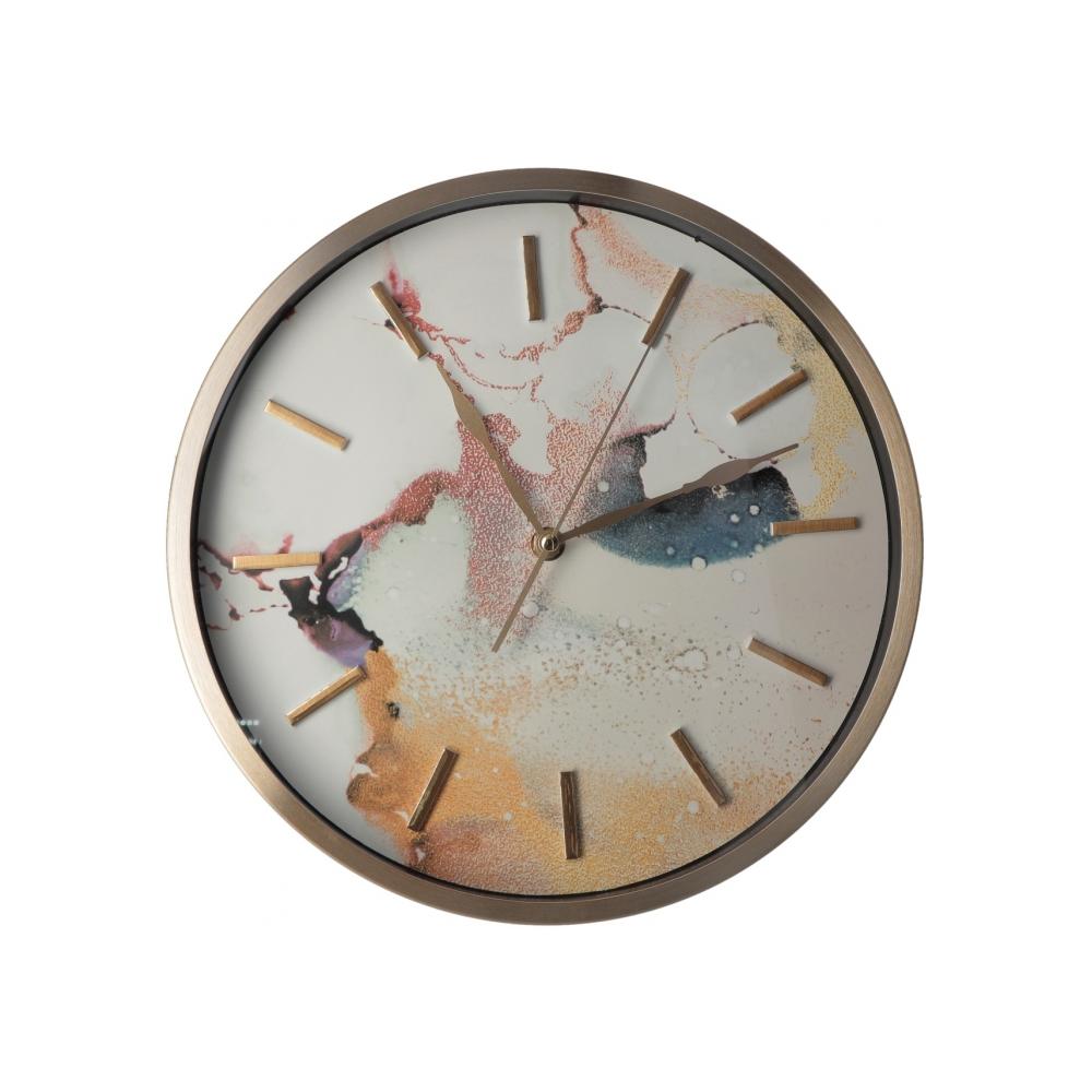 Часы настенные металлические Optima AUTUMN с логотипом 30 см