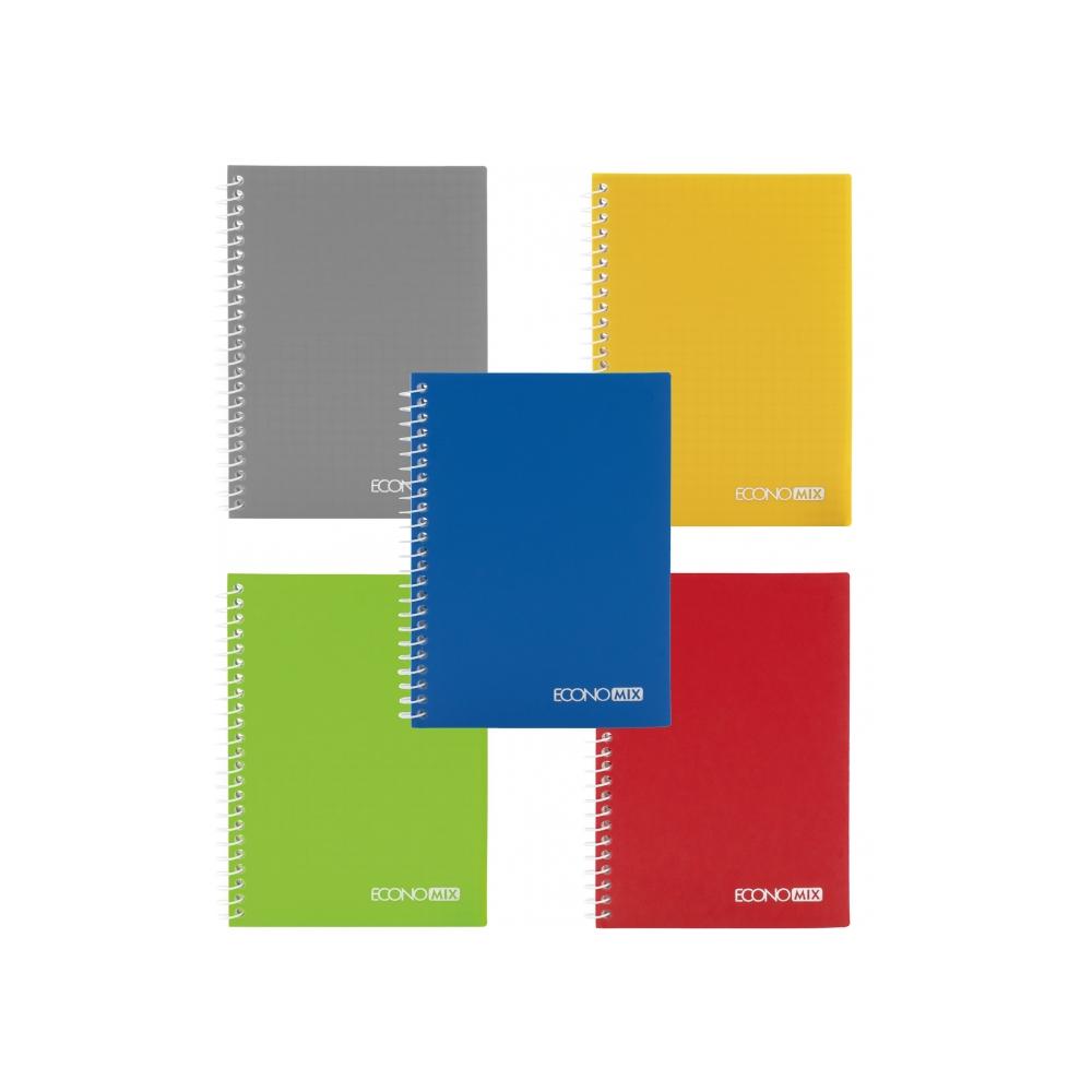 Блокнот А6 з логотипом, пластиковая обложка, боковая спираль, 80 листов, клетка