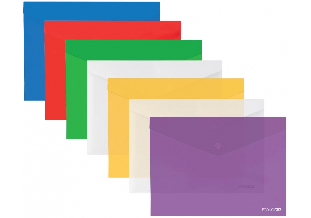 Папка-конверт А3 прозора на кнопці з Вашим лого