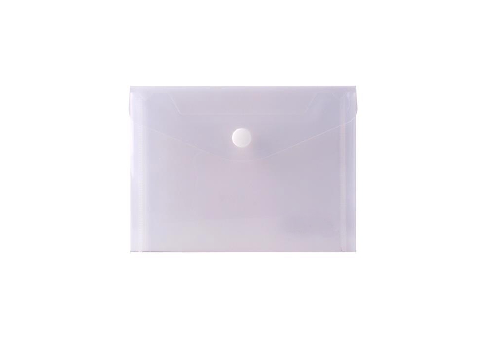 Папка-конверт А6 прозора на кнопці з логотипом