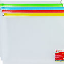 Папка пластиковая А4 прозрачная ассорти на застежке zip-lock для нанесение логотипа