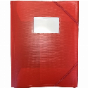 Папка пластиковая с карманом А4 35 мм на резинках с печатью лого